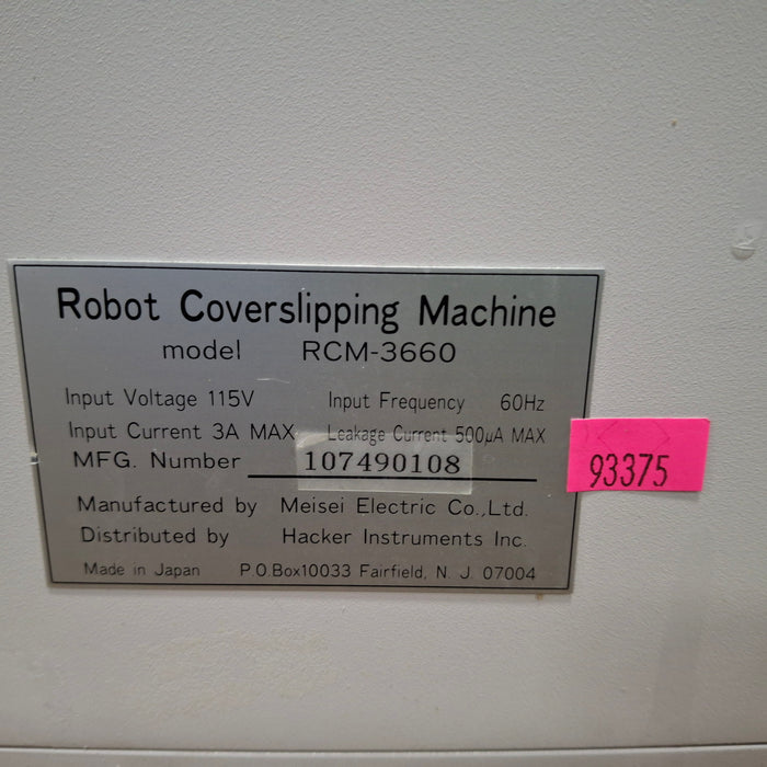 Hacker Instruments & Industries, Inc. Meisei RCM-3660 Cover Slipping Machine