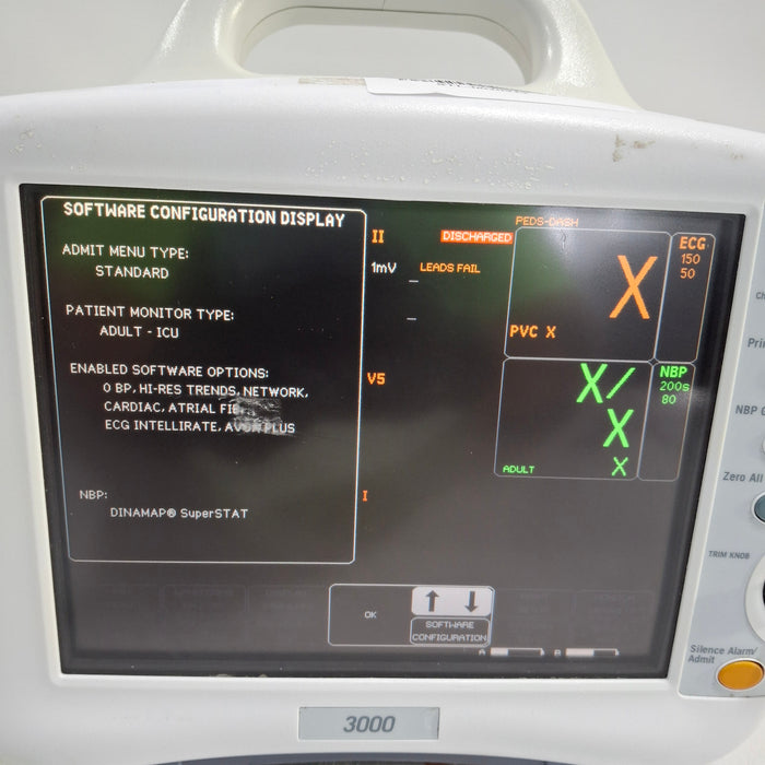 GE Healthcare Dash 3000 - GE/Nellcor SpO2 Patient Monitor