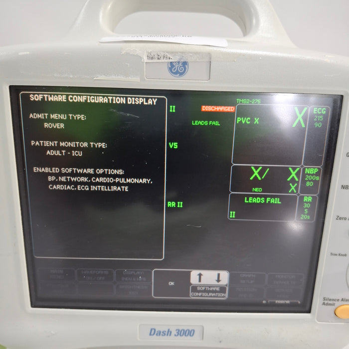 GE Healthcare Dash 3000 - GE/Nellcor SpO2 Patient Monitor