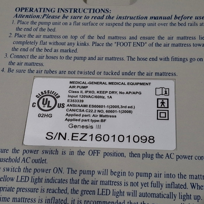 Medline Genesis III Air Pump