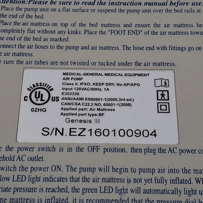 Medline Genesis III Air Pump