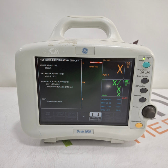 GE Healthcare Dash 3000 - GE/Nellcor SpO2 Patient Monitor