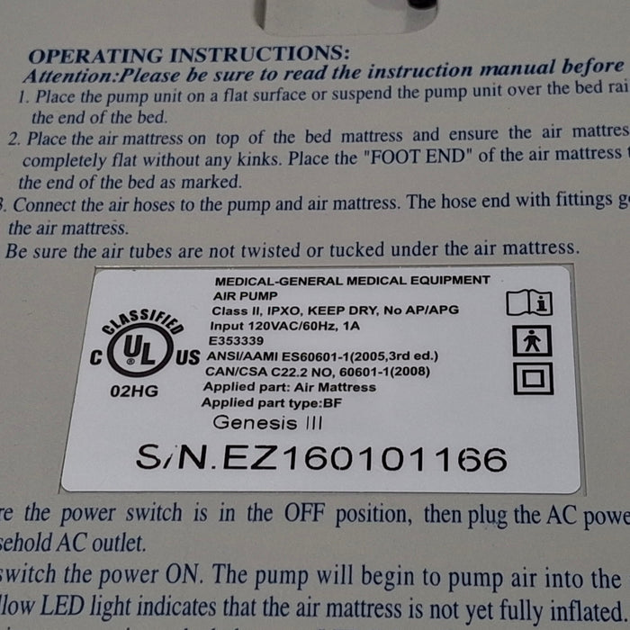 Medline Genesis III Air Pump