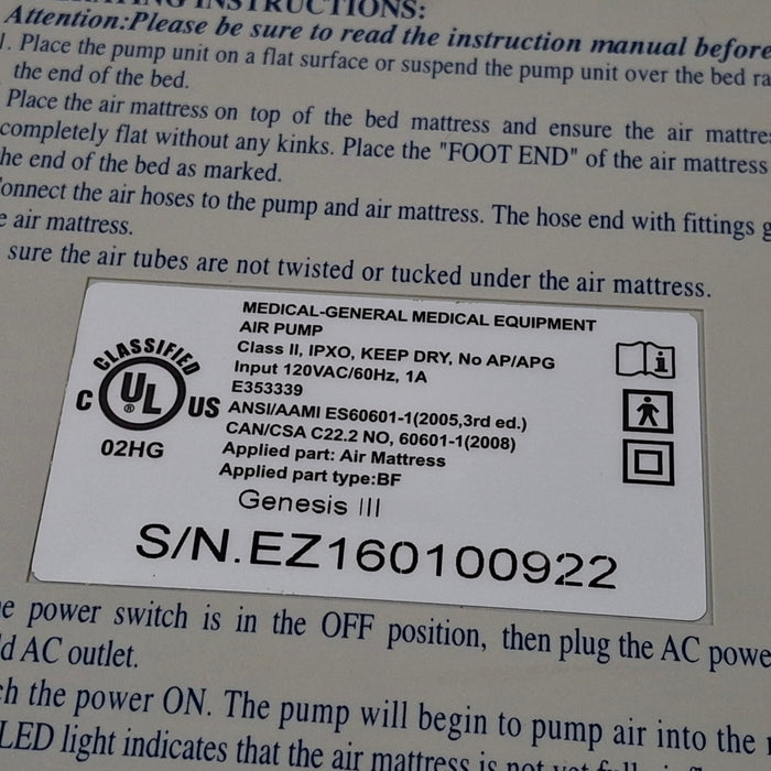 Medline Genesis III Air Pump