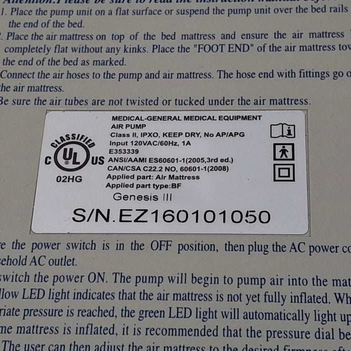 Medline Genesis III Air Pump