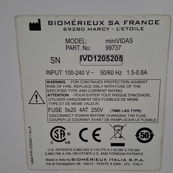 BioMerieux BioMerieux Mini Vidas Automated Immunoanalyzer Clinical Lab reLink Medical