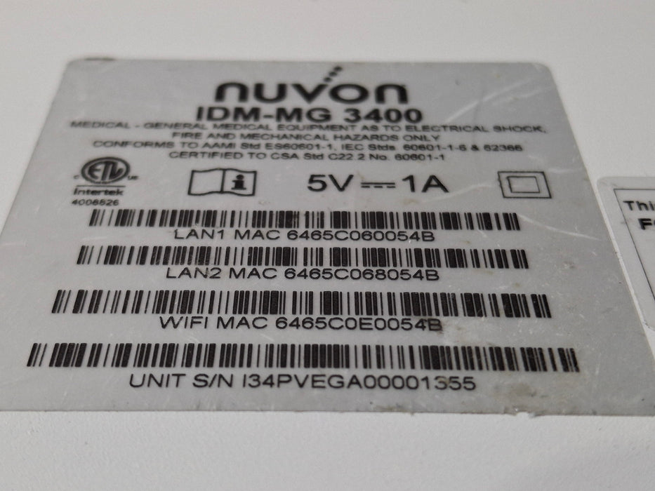 NUVON IDM-MG 3400 Electronic System