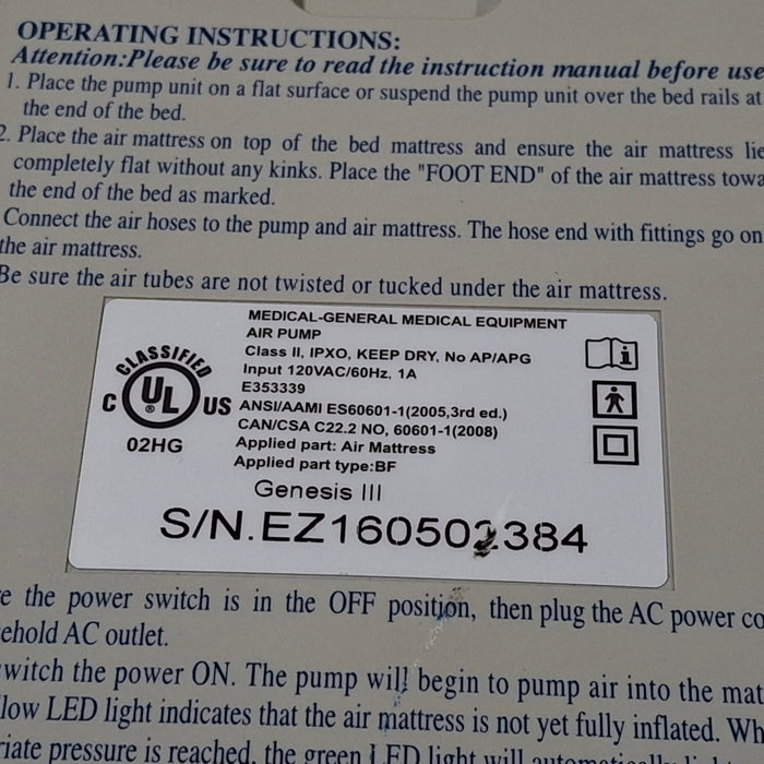 Medline Genesis III Air Pump