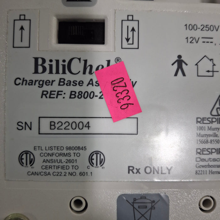 Respironics BiliChek Charger Base Assembly