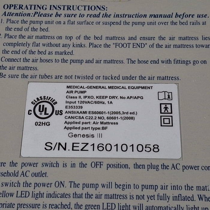 Medline Genesis III Air Pump