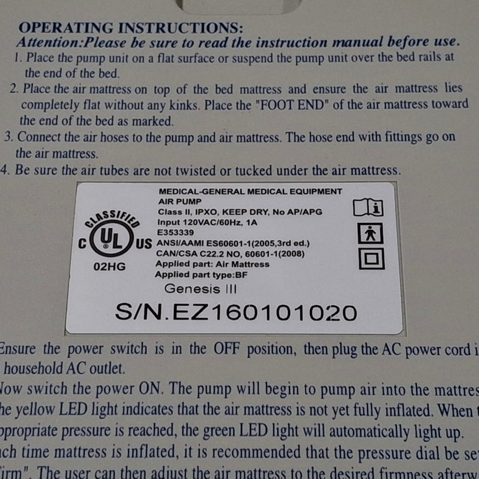 Medline Medline Genesis III Air Pump Fitness and Rehab Equipment reLink Medical
