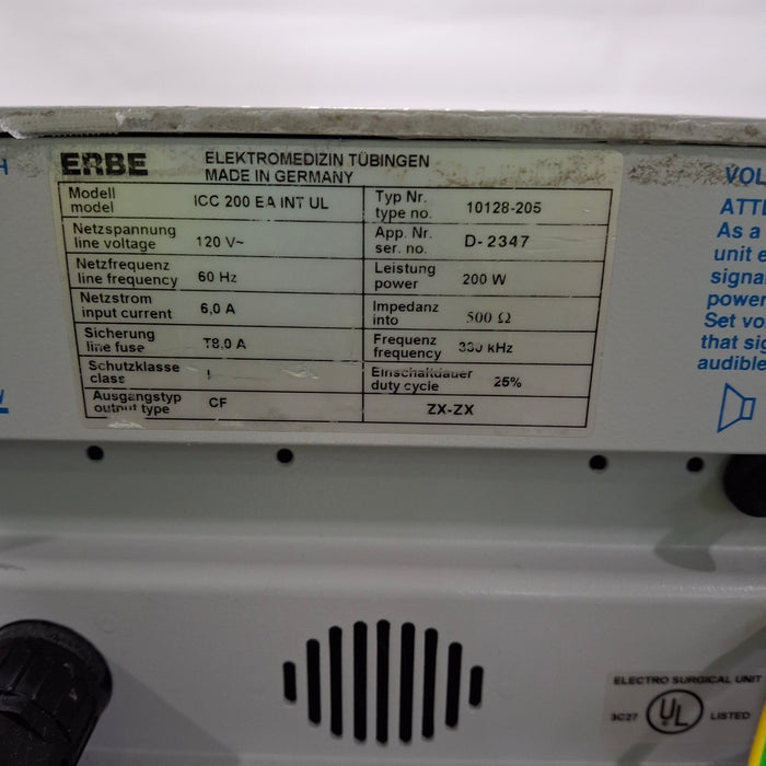 Erbe ICC 200/APC 300 ESU Electrosurgical