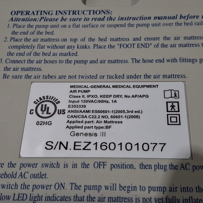 Medline Genesis III Air Pump