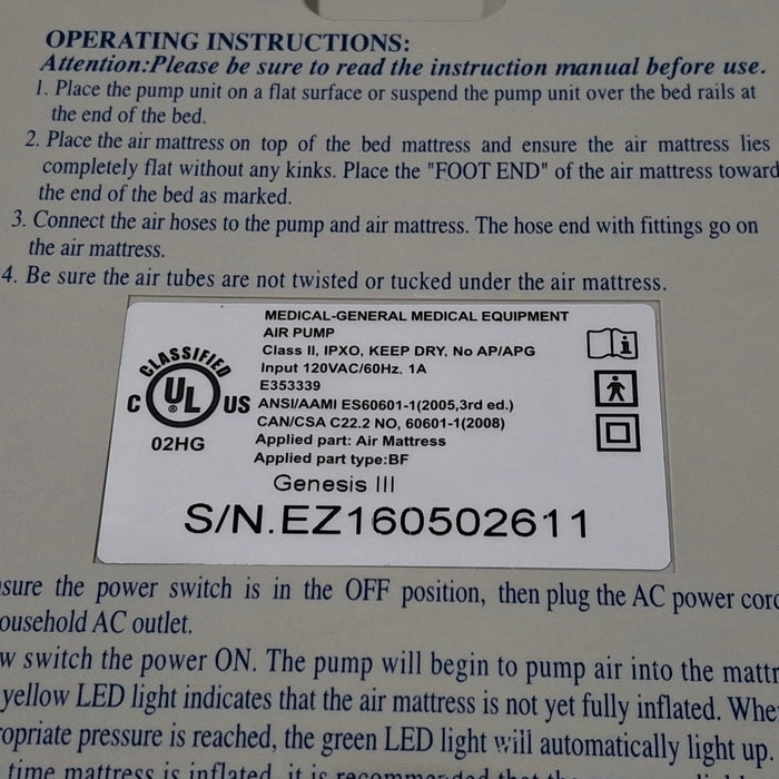 Medline Genesis III Air Pump