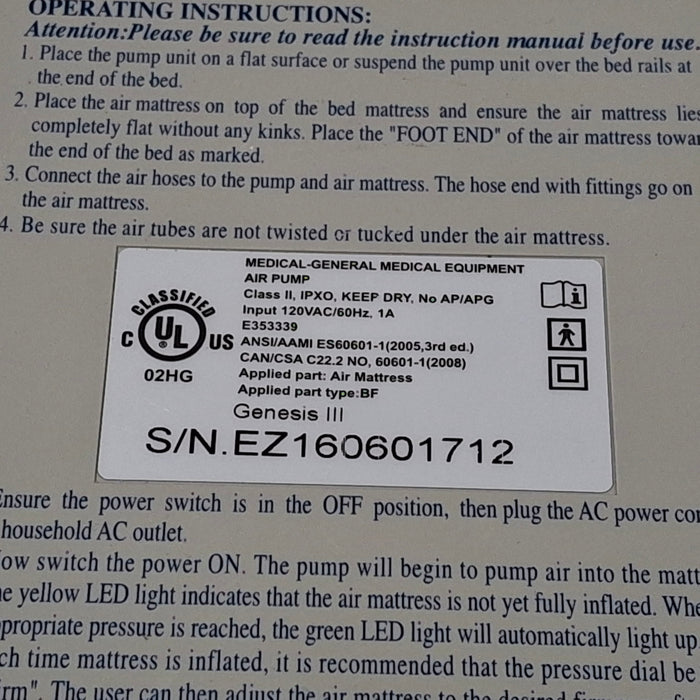 Medline Genesis III Air Pump