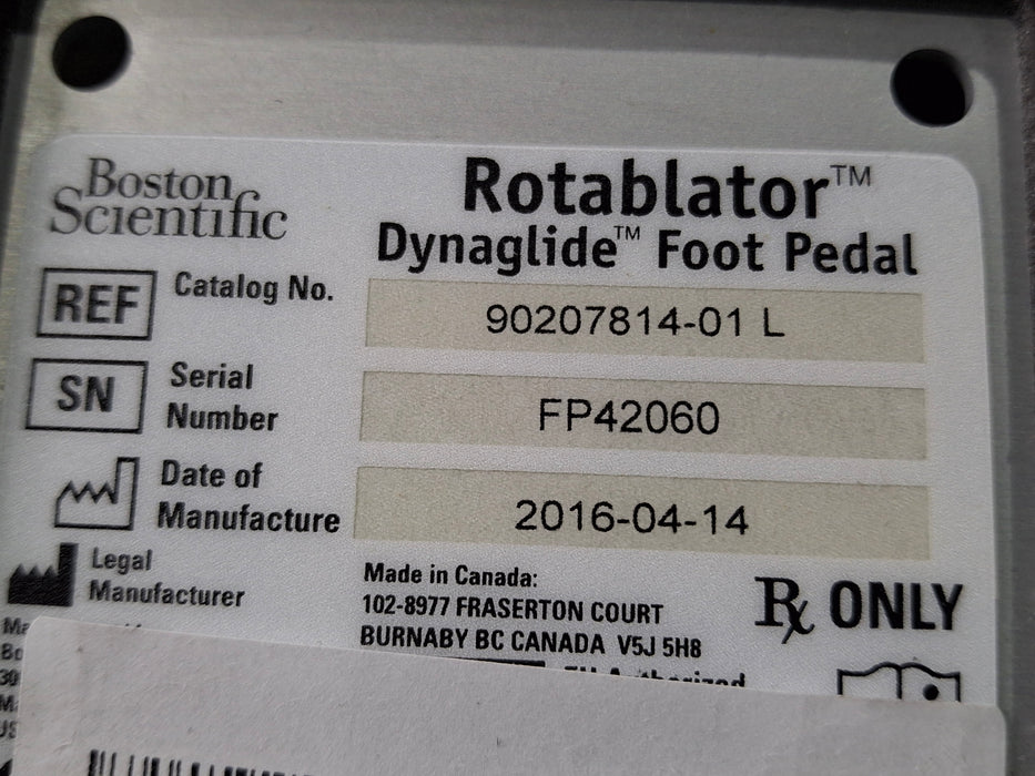 Boston Scientific 90207814-01  Rotablator Dynaglide Foot Switch