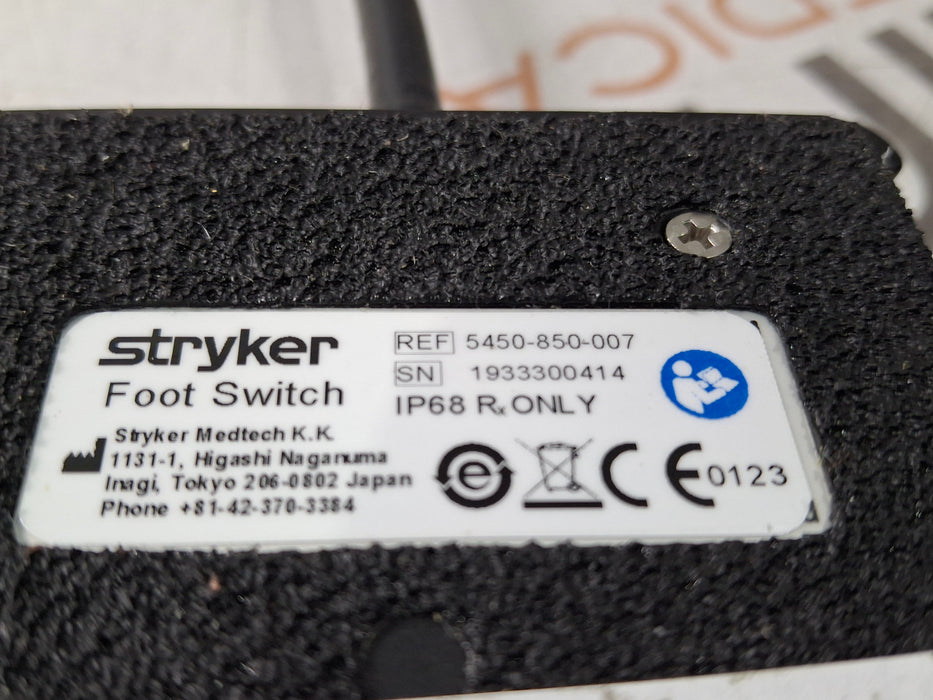 Stryker 5450-850-007 Sonopet Footswitch