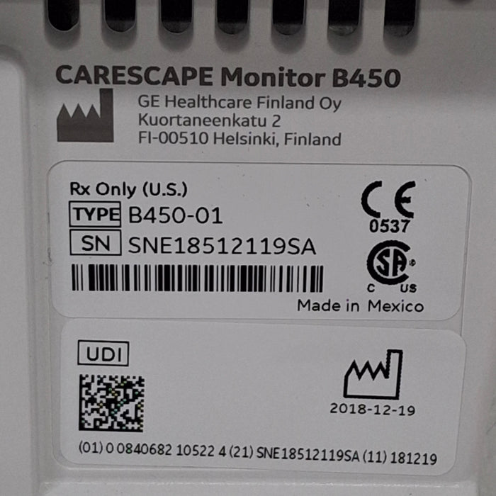 GE Healthcare GE Healthcare Carescape B450 Patient Monitor Patient Monitors reLink Medical