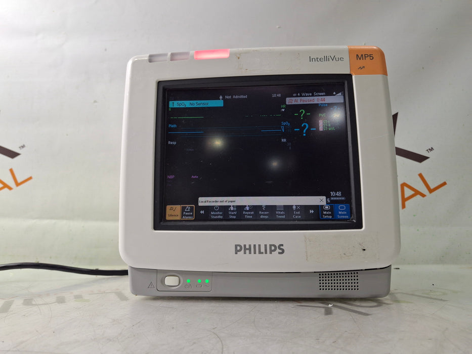 Philips Intellivue MP5 - ECG, Fast SpO2, NIBP, Press, Temp Patient Monitor