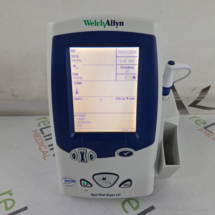 Welch Allyn Spot LXi - NIBP, SureTemp Plus, Nellcor SpO2 Vital Signs Monitor