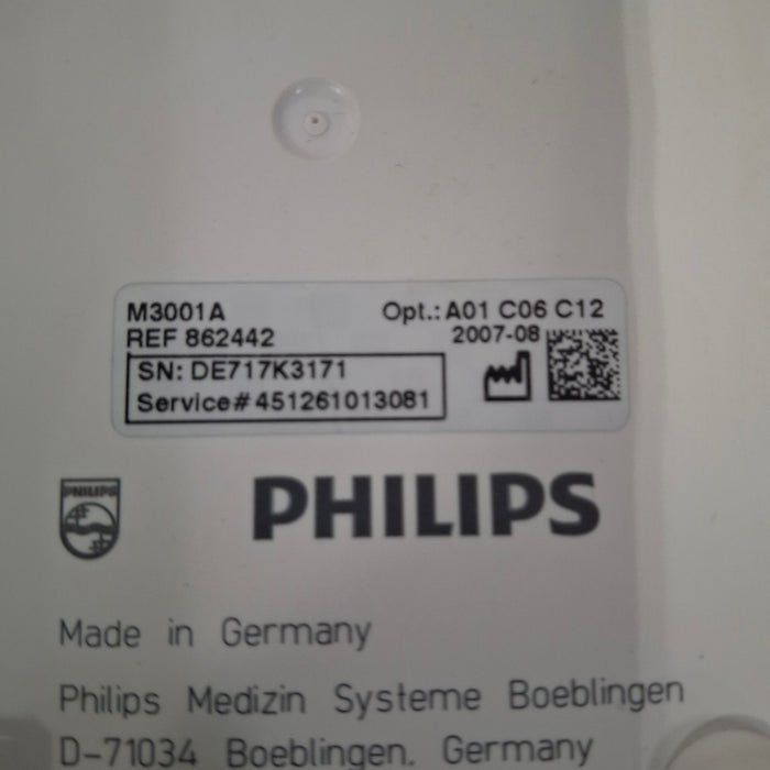 Philips M3001A-A01C06C12 Fast SpO2, NIBP, 12 lead ECG, Temp, IBP MMS Module