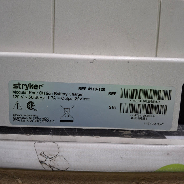 Stryker 4110-120 Four Station Battery Charger