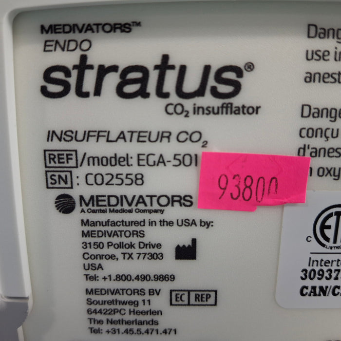 Medivators Endo Stratus EGA-501 Insufflator