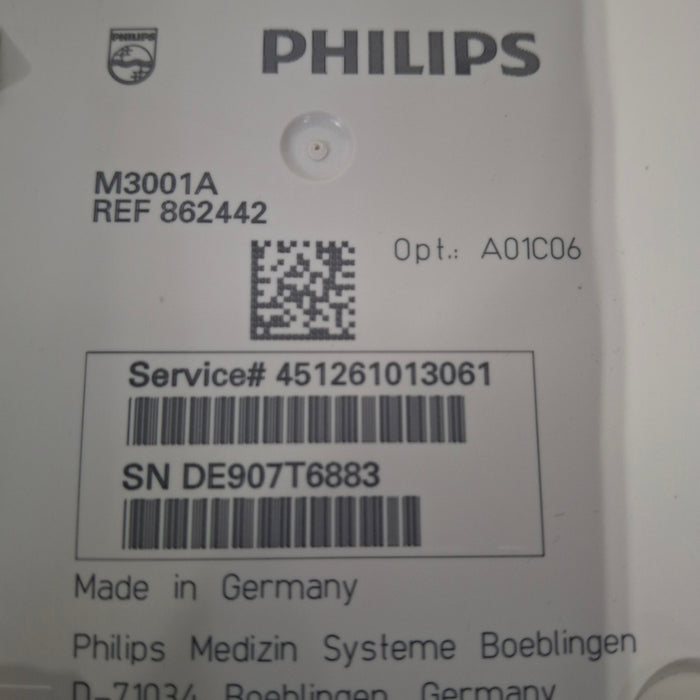 Philips M3001A-A01C06 Fast SpO2, NIBP, ECG, Temp, IBP MMS Module