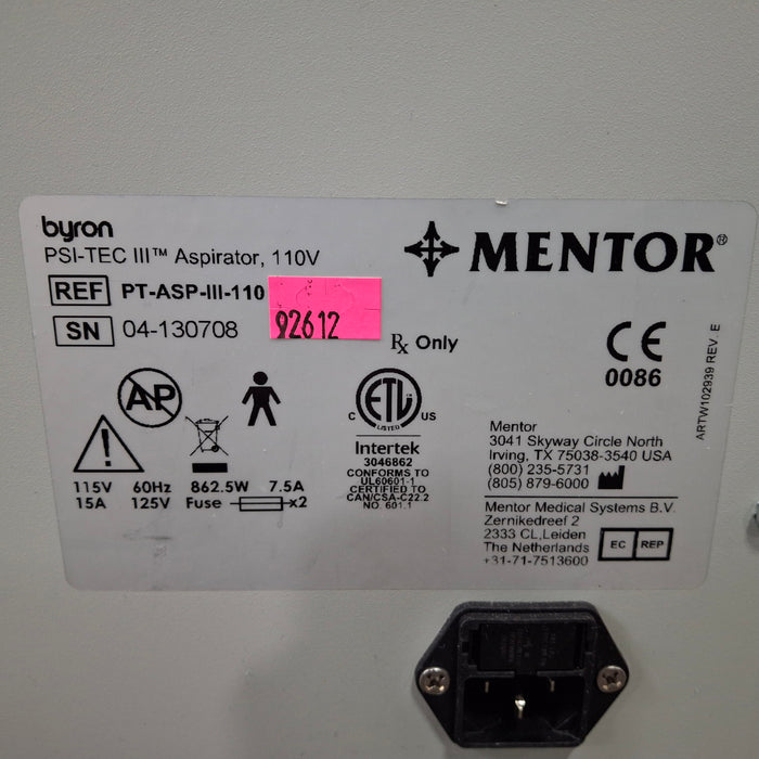 Byron Medical, Inc. Medical PSI-TEC III Peristaltic Infiltrator