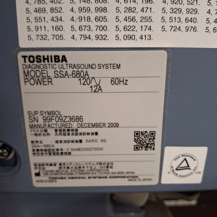 Toshiba Xario XG SSA-680A Ultrasound