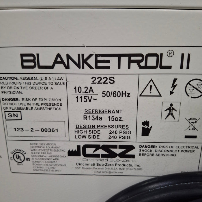 Cincinnati Sub-Zero CSZ Blanketrol II Hyper/Hyporthermia Unit