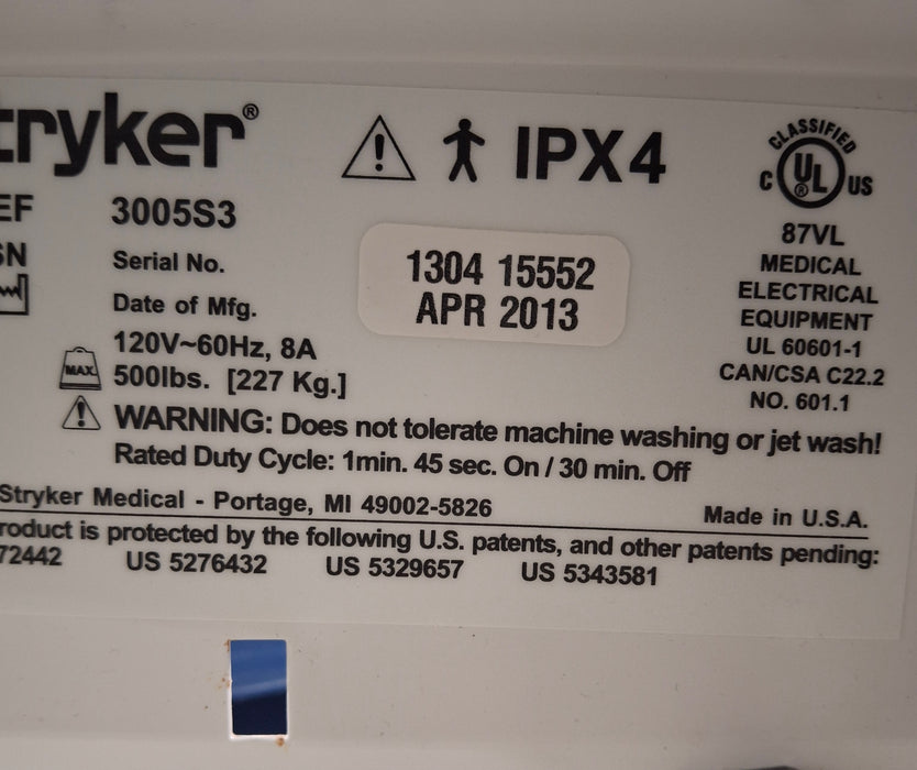 Stryker Secure III 3005 Hospital Bed