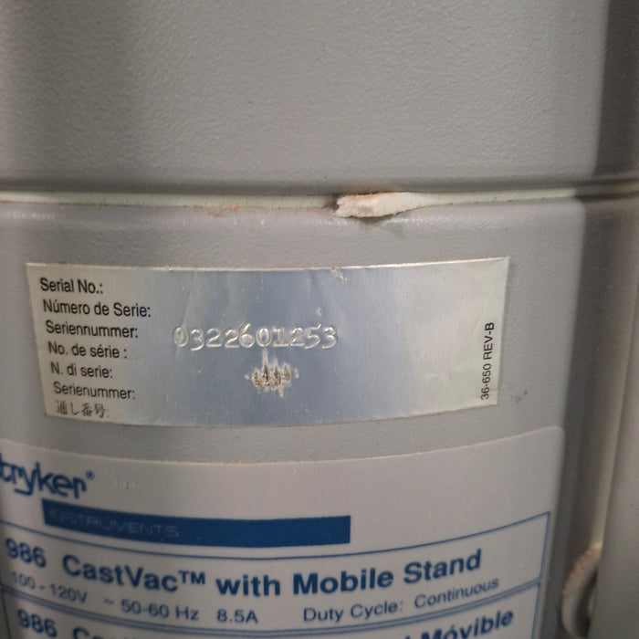 Stryker 940 Cast Saw with 986 Cast Vac