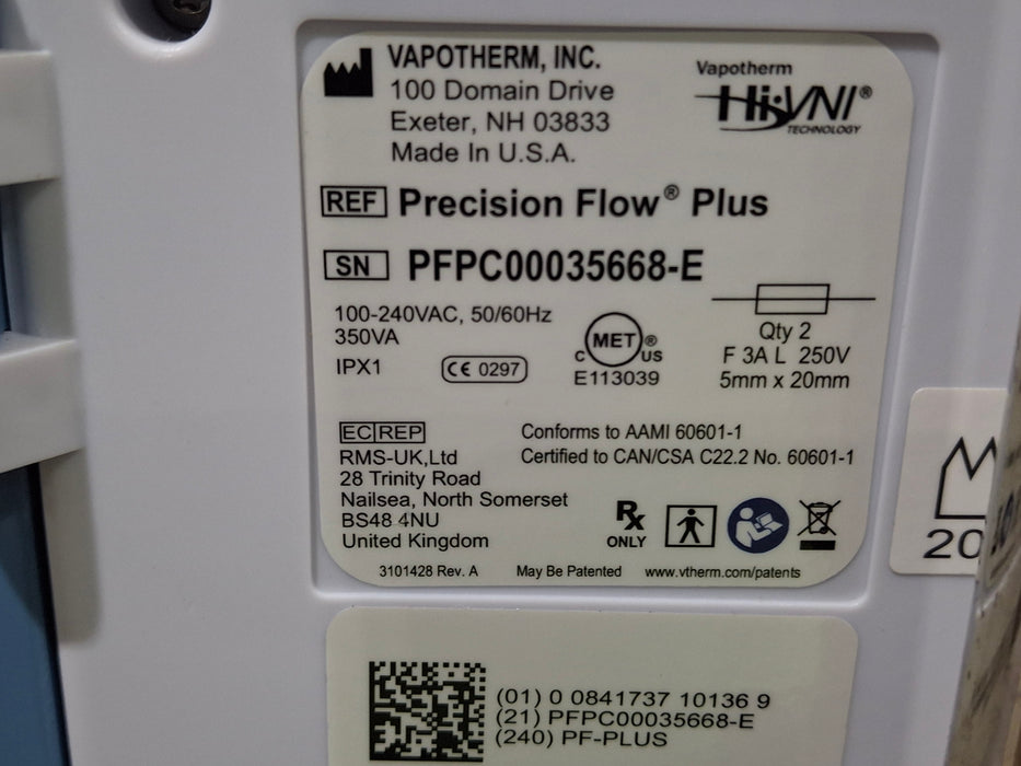 Vapotherm Precision Flow Plus Meter Humidifier