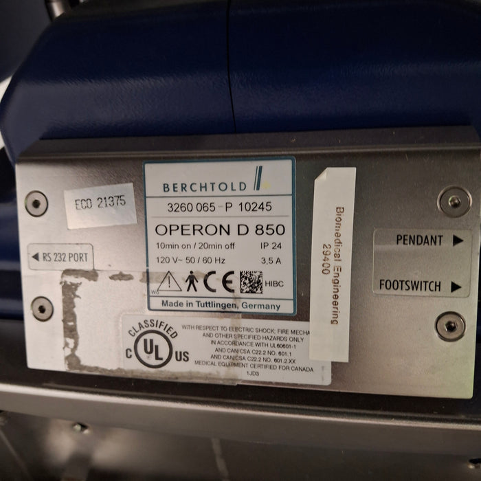 Berchtold Operon D 850 Surgical Table