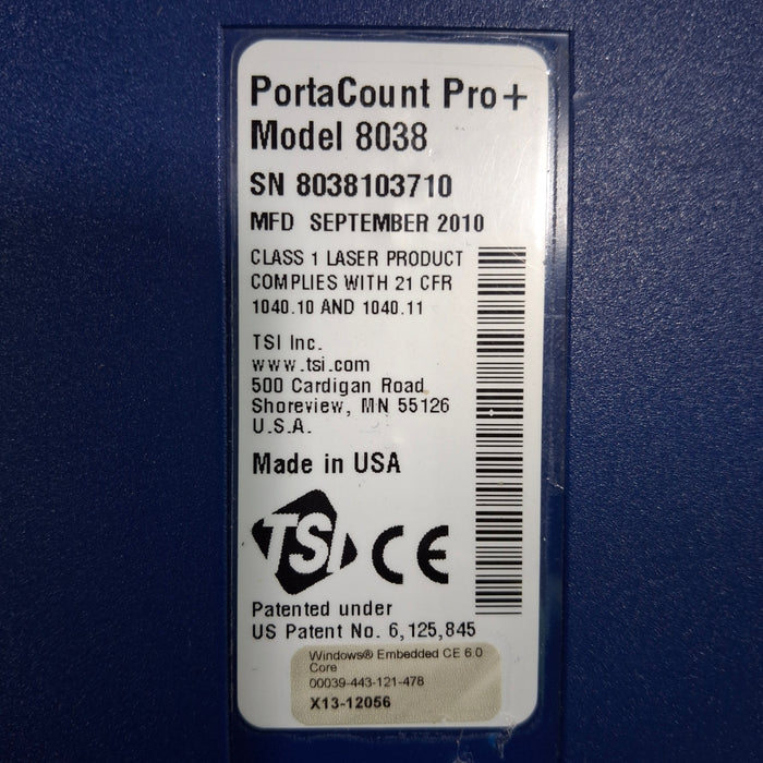 TSI PortaCount Pro+ 8038 Fit Tester