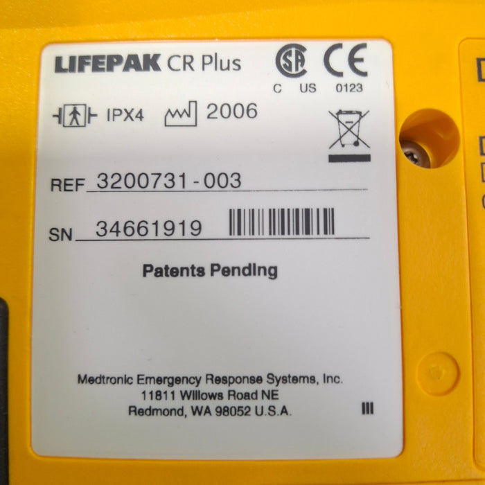 Medtronic LifePak CR Plus Defibrillator