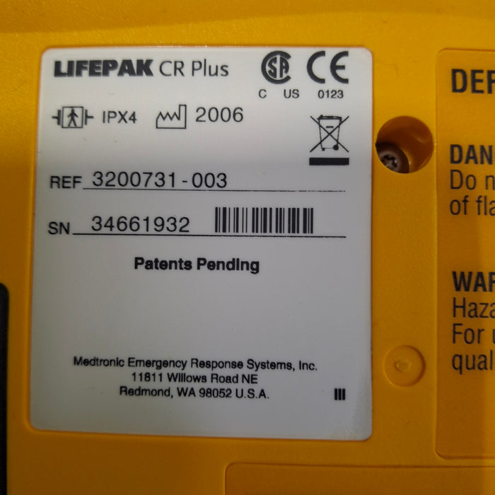 Medtronic LifePak CR Plus Defibrillator