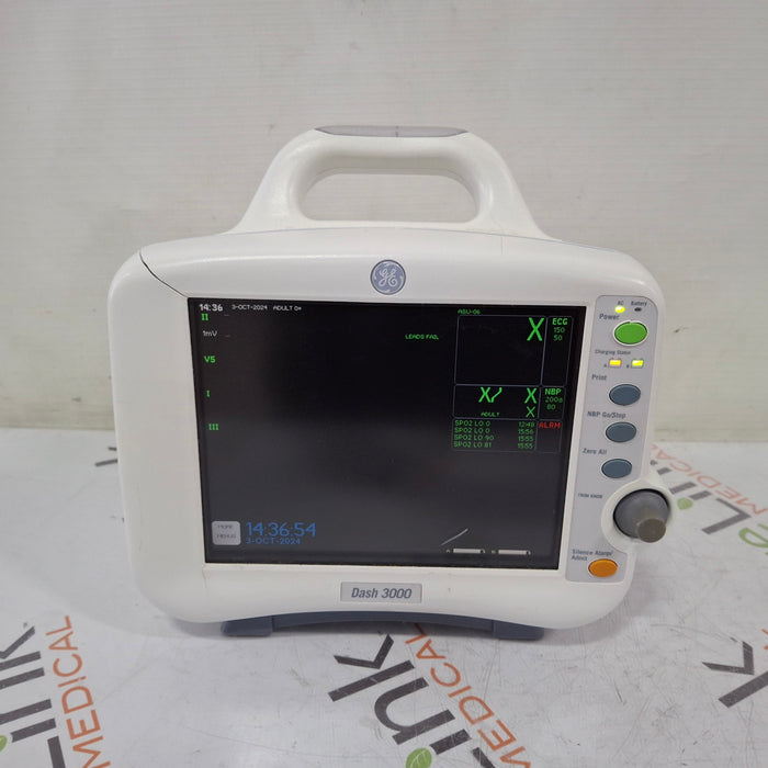 GE Healthcare Dash 3000 - GE/Nellcor SpO2 Patient Monitor