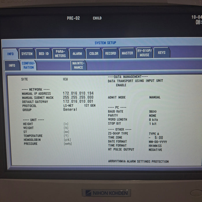 Nihon Kohden BSM-6501A Patient Monitor