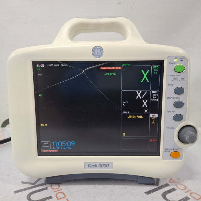 GE Healthcare Dash 3000 - GE/Nellcor SpO2 Patient Monitor