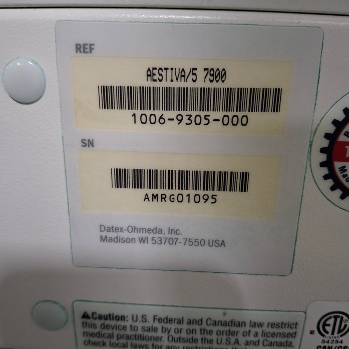 Datex-Ohmeda Aestiva 5 Anesthesia Unit