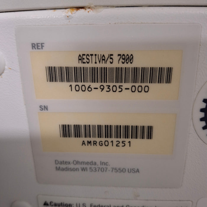 Datex-Ohmeda Aestiva 5 Anesthesia Unit