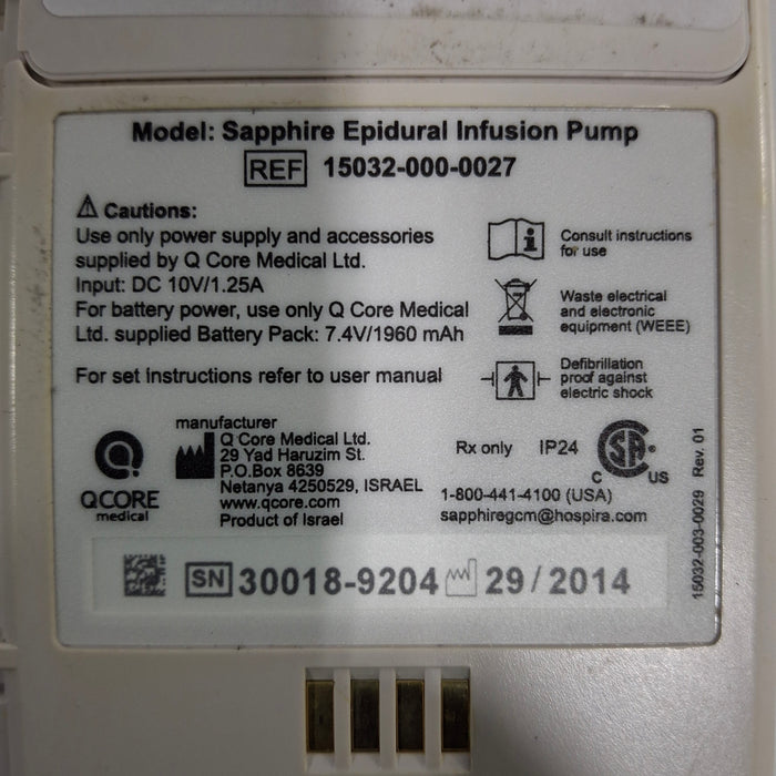 QCore Medical Sapphire Epidural Infusion Pump