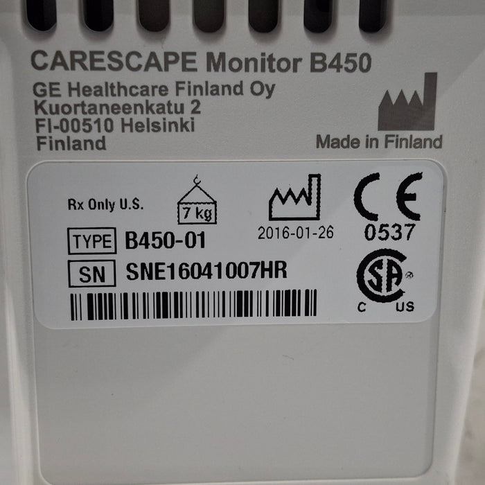 GE Healthcare Carescape B450 Patient Monitor