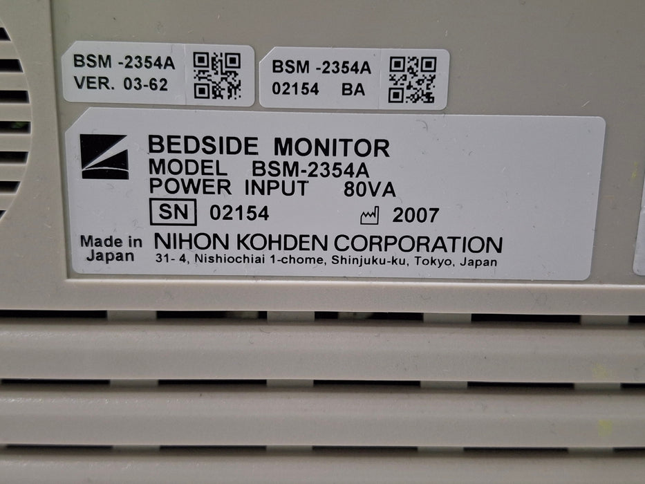 Nihon Kohden BSM-2354A Bedside Monitor