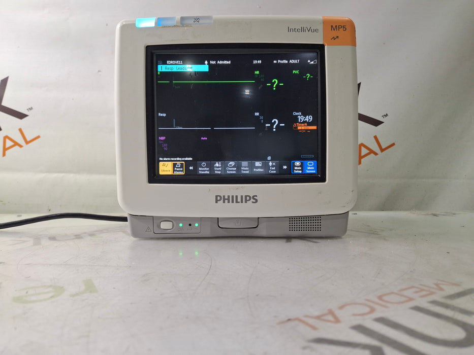 Philips Intellivue MP5 - ECG, Fast SpO2, NIBP Patient Monitor