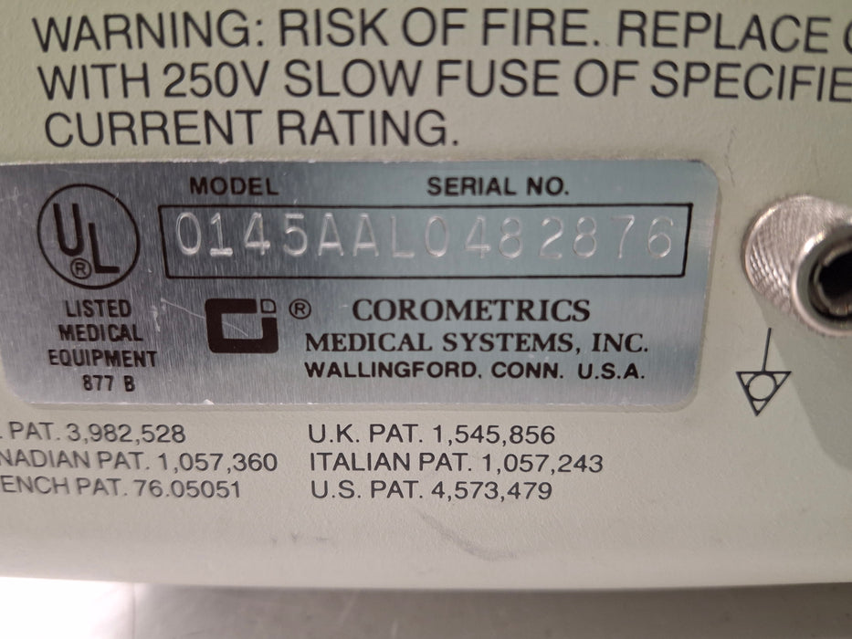 Corometrics Medical Systems Model 145 Fetal Heart Monitor