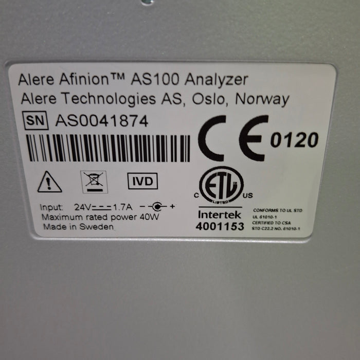 Alere Afinion AS100 Blood Plasma Urine Analyzer