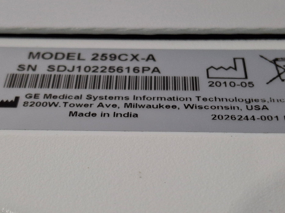 GE Healthcare Corometrics 250cx Series Model 259cx-a Fetal Monitor